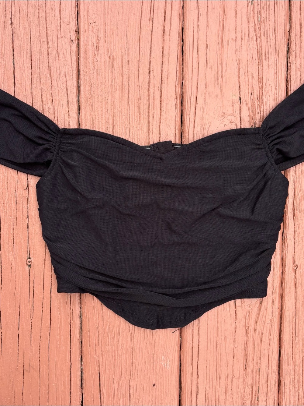 Amazon Black Off-Shoulder Corset Crop Top S